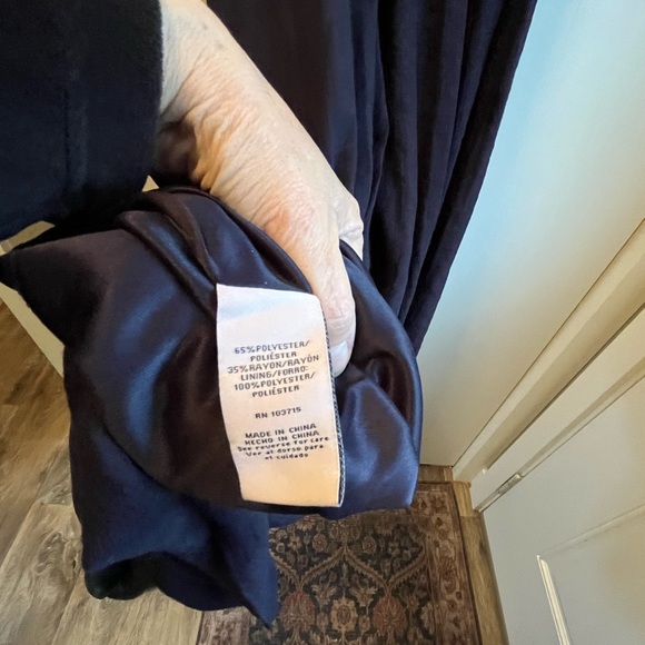 Nanette Lepore Navy Maxi Lined Dress Size 10 - Picture 5 of 6